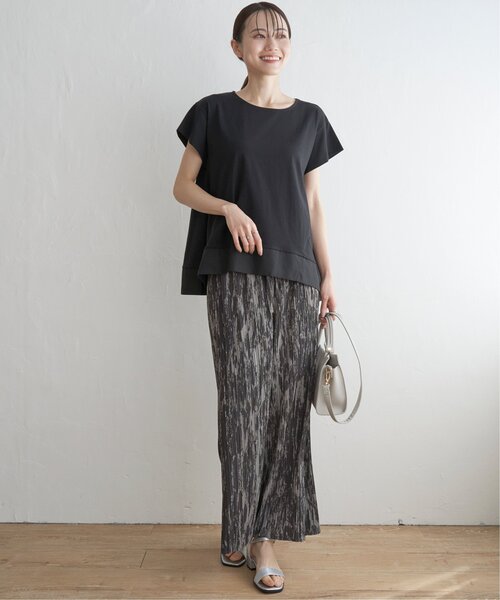 ikka（イッカ）の「【親子コーデ】Aライン裾切り替えカットソー（Tシャツ/カットソー・レディース・オレンジ/ブラック/ベージュ/その他1・S/L/M）」の13枚目の写真