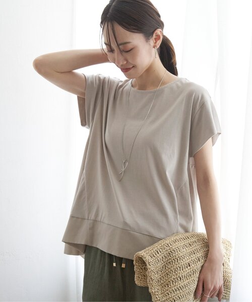 ikka（イッカ）の「【親子コーデ】Aライン裾切り替えカットソー（Tシャツ/カットソー・レディース・オレンジ/ブラック/ベージュ/その他1・S/L/M）」の18枚目の写真