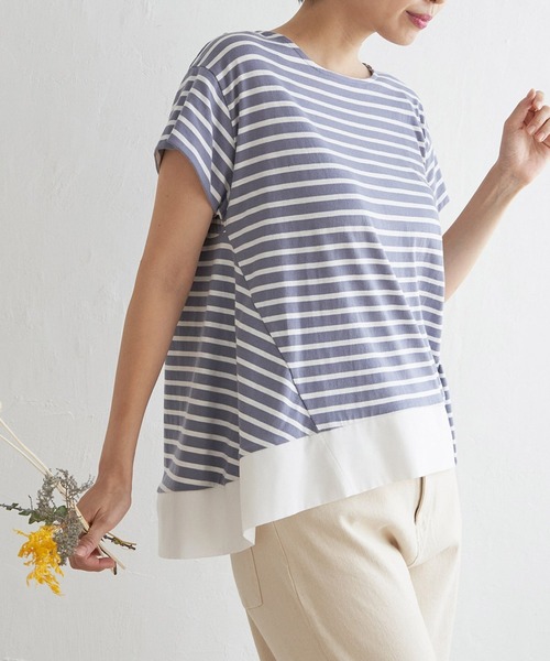 ikka（イッカ）の「【親子コーデ】Aライン裾切り替えカットソー（Tシャツ/カットソー・レディース・オレンジ/ブラック/ベージュ/その他1・S/L/M）」の4枚目の写真