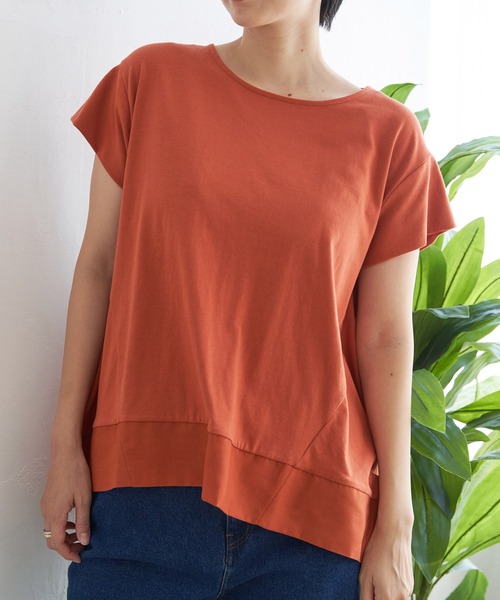 ikka（イッカ）の「【親子コーデ】Aライン裾切り替えカットソー（Tシャツ/カットソー・レディース・オレンジ/ブラック/ベージュ/その他1・S/L/M）」の3枚目の写真