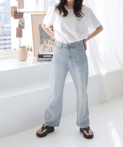 LAFFMO（ラフモ）の「バックプリントロゴTシャツ（Tシャツ/カットソー・レディース・ホワイト・F）」の4枚目の写真