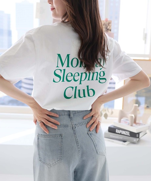 LAFFMO（ラフモ）の「バックプリントロゴTシャツ（Tシャツ/カットソー・レディース・ホワイト・F）」の6枚目の写真