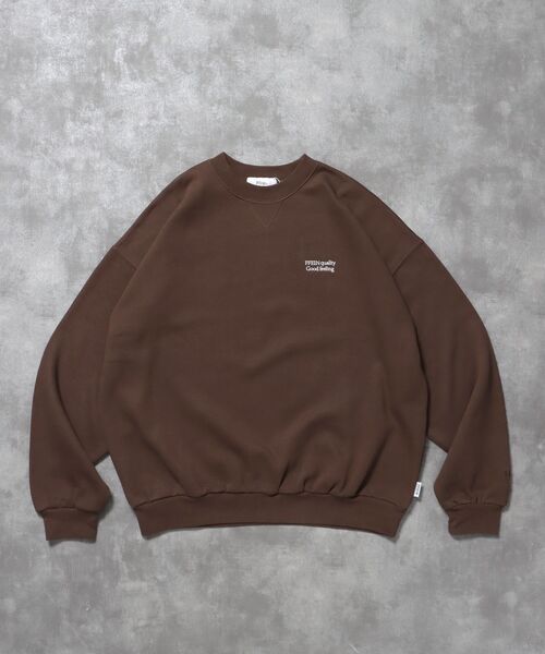 ワンポイントプルオーバー VIS ニット セーター ワンポイント胸刺繍ケーブルニットプル