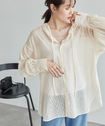 ROPE' PICNIC | 2WAY/シアー柄リボンブラウス(シャツ/ブラウス)