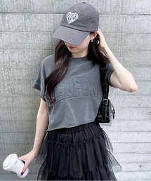 clear | ピグメント加工エンボスカットソートップス≪2024SS新作≫(Tシャツ/カットソー)