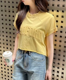 clear | ピグメント加工エンボスカットソートップス≪2024SS新作≫(Tシャツ/カットソー)