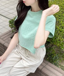 clear | ピグメント加工エンボスカットソートップス≪2024SS新作≫(Tシャツ/カットソー)