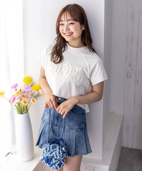 clear（クリア）の「ピグメント加工エンボスカットソートップス［着回し力抜群 大人 カジュアル］≪再入荷≫（Tシャツ/カットソー・レディース・アイボリー/グリーン/イエロー/グレー・F）」の17枚目の写真