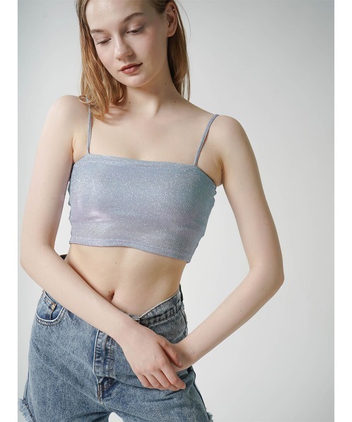 :ETHROF(イーサオブ)の「GLITTER TUBE TOP(その他トップス・レディース・ブラック/ブルー/オフホワイト・MEDIUM)」の3枚目の写真