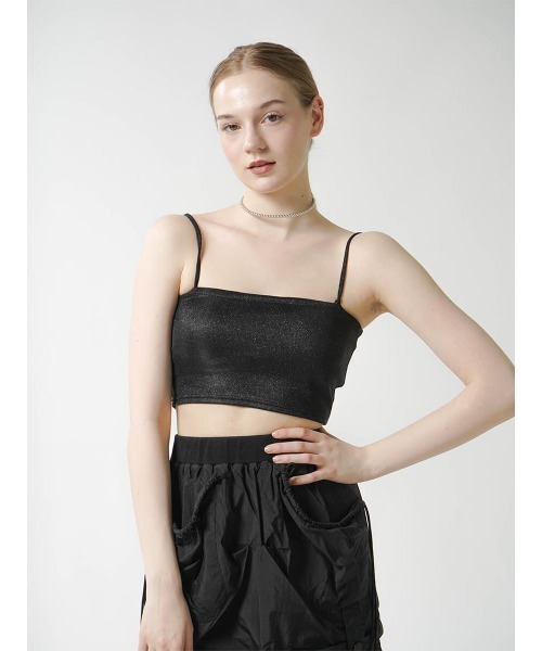 :ETHROF(イーサオブ)の「GLITTER TUBE TOP(その他トップス・レディース・ブラック/ブルー/オフホワイト・MEDIUM)」の1枚目の写真