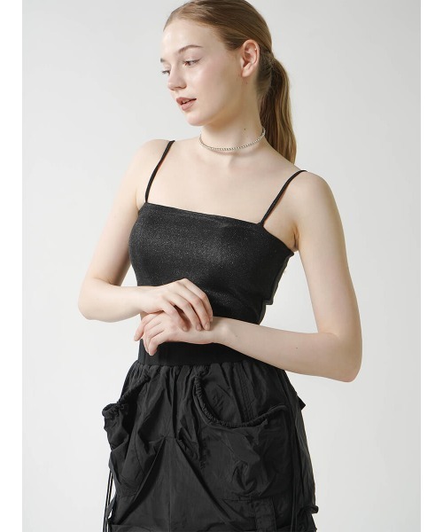 :ETHROF(イーサオブ)の「GLITTER TUBE TOP(その他トップス・レディース・ブラック/ブルー/オフホワイト・MEDIUM)」の4枚目の写真