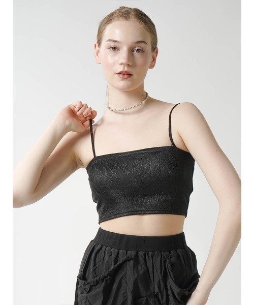 :ETHROF(イーサオブ)の「GLITTER TUBE TOP(その他トップス・レディース・ブラック/ブルー/オフホワイト・MEDIUM)」の6枚目の写真