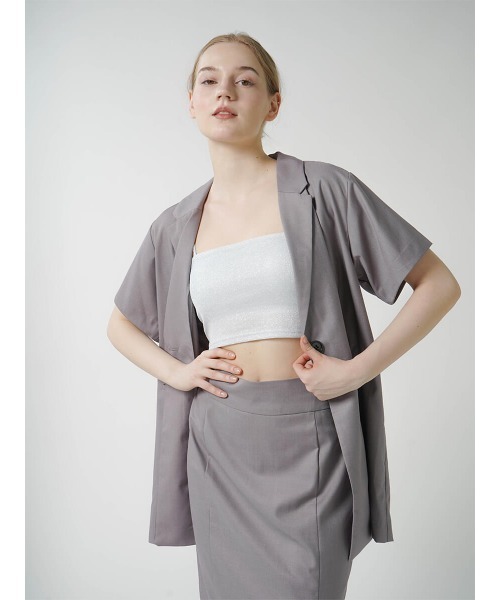 :ETHROF(イーサオブ)の「GLITTER TUBE TOP(その他トップス・レディース・ブラック/ブルー/オフホワイト・MEDIUM)」の8枚目の写真