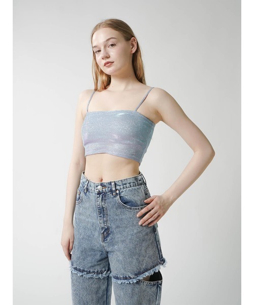 :ETHROF(イーサオブ)の「GLITTER TUBE TOP(その他トップス・レディース・ブラック/ブルー/オフホワイト・MEDIUM)」の15枚目の写真