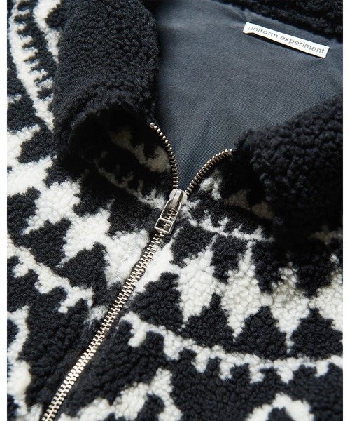 uniform experiment(ユニフォームエクスペリメント)の「SHERPA BLOUSON(ブルゾン・メンズ・ブラック/ホワイト・1/2/3/4/5)」の10枚目の写真