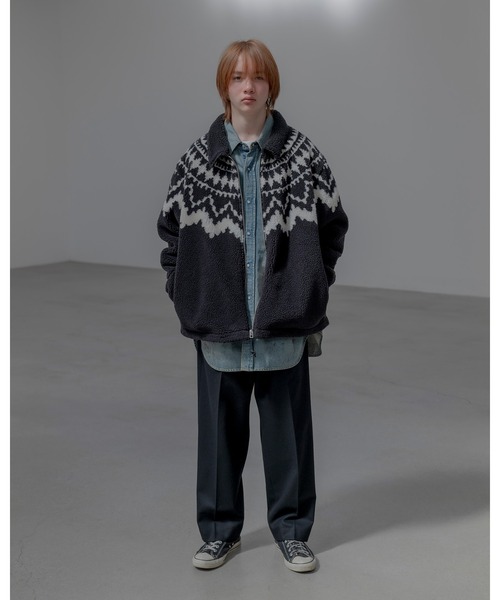 uniform experiment(ユニフォームエクスペリメント)の「SHERPA BLOUSON(ブルゾン・メンズ・ブラック/ホワイト・1/2/3/4/5)」の6枚目の写真