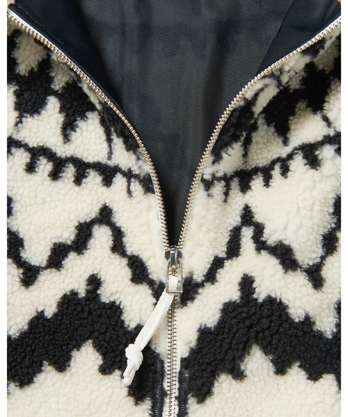 uniform experiment(ユニフォームエクスペリメント)の「SHERPA BLOUSON(ブルゾン・メンズ・ブラック/ホワイト・1/2/3/4/5)」の8枚目の写真