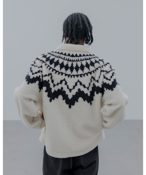 uniform experiment(ユニフォームエクスペリメント)の「SHERPA BLOUSON(ブルゾン・メンズ・ブラック/ホワイト・1/2/3/4/5)」の3枚目の写真