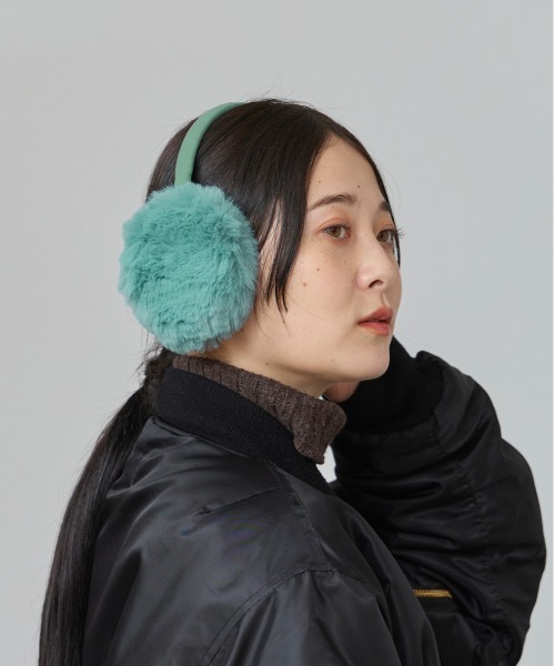 OVERRIDE（オーバーライド）の「OVERRIDE  SUEDE FAKEFUR EARMUFF SGP / オーバーライド（イヤーマフ・レディース・ホワイト/ライトブルー/ブラック/ベージュ・57~59cm）」の11枚目の写真