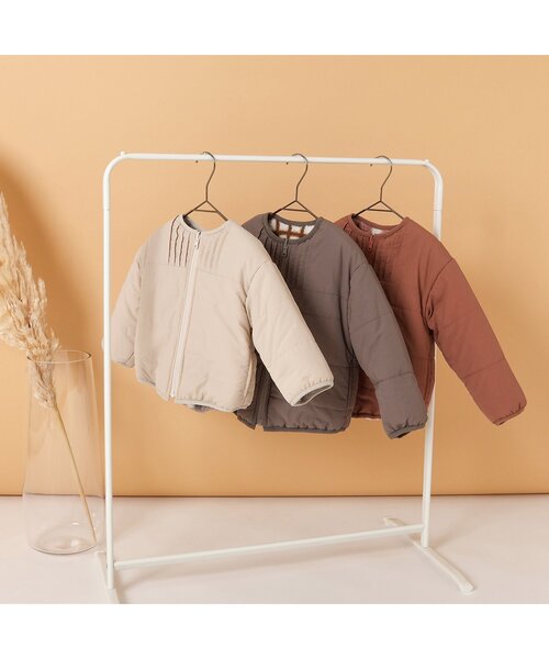 apres les cours（アプレレクール）の「【WEB限定】ボアリバーシブルアウター（ブルゾン・キッズ・ベージュ/ピンク/グレー・80/90/100/110/120/130/140）」の9枚目の写真