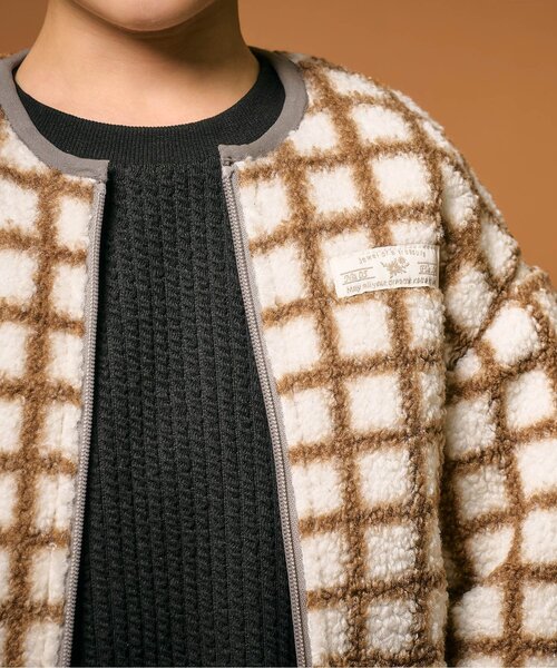 apres les cours（アプレレクール）の「【WEB限定】ボアリバーシブルアウター（ブルゾン・キッズ・ベージュ/ピンク/グレー・80/90/100/110/120/130/140）」の14枚目の写真