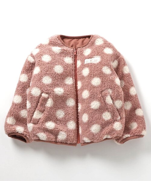 apres les cours（アプレレクール）の「【WEB限定】ボアリバーシブルアウター（ブルゾン・キッズ・ベージュ/ピンク/グレー・80/90/100/110/120/130/140）」の22枚目の写真