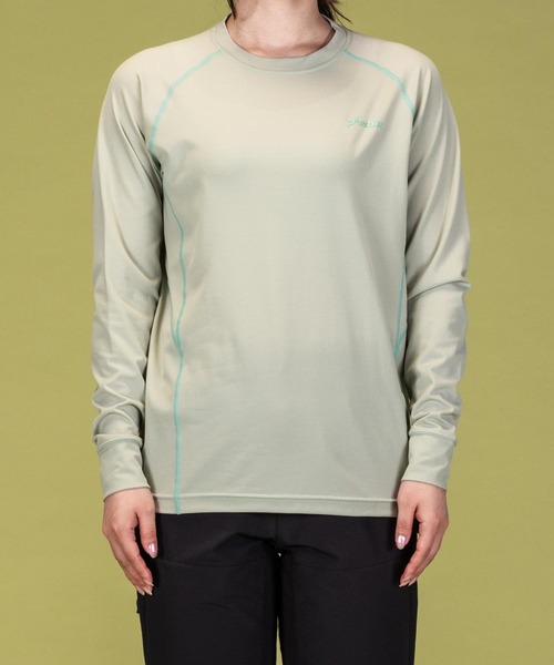 phenix outdoor(フェニックスアウトドア)の「phenix OUTDOOR(フェニックスアウトドア) レディース クルーネック インナー長袖Tシャツ ロングTシャツ (吸水速乾 / 通気性)(Tシャツ/カットソー・レディース・マジェンタ/ピンク/ライトグリーン・M/L)」の1枚目の写真