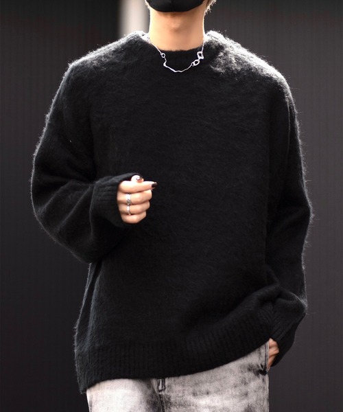 【CLEL】Mohair Blend Shaggy Design Knit/モヘアブレンド シャギーデザインニット（ニット/セーター）｜CLEL（クレイル）