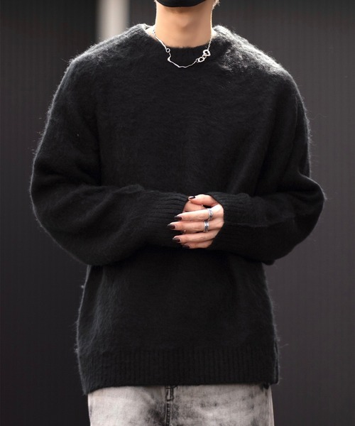 【CLEL】Mohair Blend Shaggy Design Knit/モヘアブレンド シャギーデザインニット（ニット/セーター）｜CLEL（クレイル）