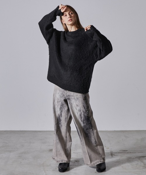 【CLEL】Mohair Blend Shaggy Design Knit/モヘアブレンド シャギーデザインニット（ニット/セーター）｜CLEL（クレイル）