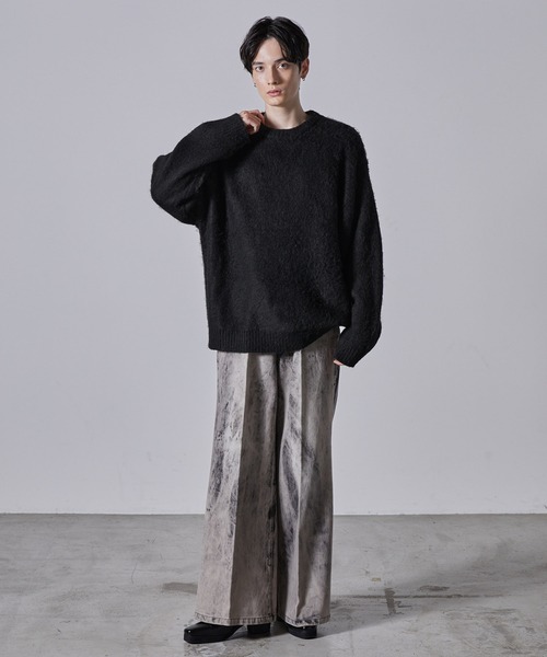 【CLEL】Mohair Blend Shaggy Design Knit/モヘアブレンド シャギーデザインニット（ニット/セーター）｜CLEL（クレイル）