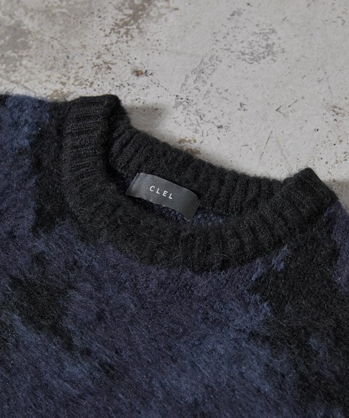 【CLEL】Mohair Blend Shaggy Design Knit/モヘアブレンド シャギーデザインニット（ニット/セーター）｜CLEL（クレイル）