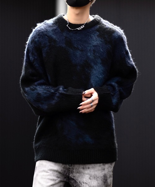 【CLEL】Mohair Blend Shaggy Design Knit/モヘアブレンド シャギーデザインニット（ニット/セーター）｜CLEL（クレイル）