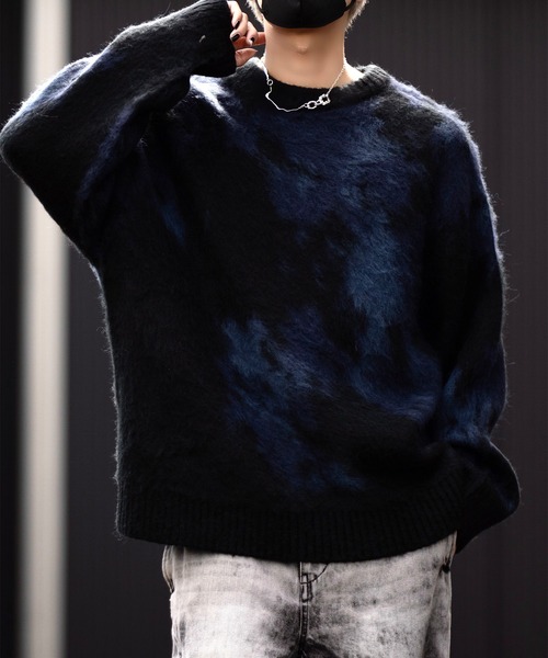 【CLEL】Mohair Blend Shaggy Design Knit/モヘアブレンド シャギーデザインニット（ニット/セーター）｜CLEL（クレイル）