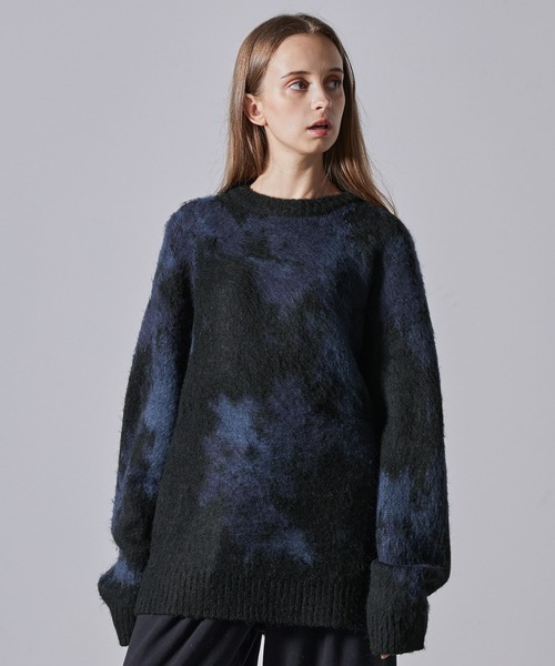 【CLEL】Mohair Blend Shaggy Design Knit/モヘアブレンド シャギーデザインニット（ニット/セーター）｜CLEL（クレイル）