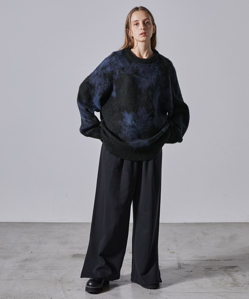 【CLEL】Mohair Blend Shaggy Design Knit/モヘアブレンド シャギーデザインニット（ニット/セーター）｜CLEL（クレイル）