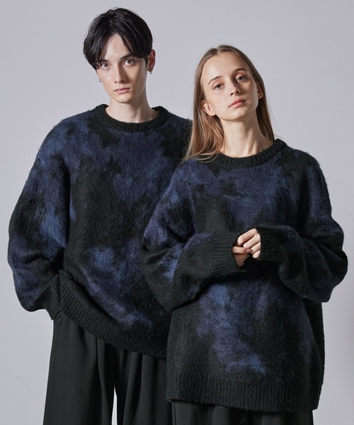 【CLEL】Mohair Blend Shaggy Design Knit/モヘアブレンド シャギーデザインニット（ニット/セーター）｜CLEL（クレイル）