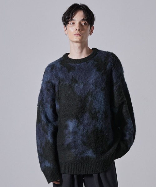 【CLEL】Mohair Blend Shaggy Design Knit/モヘアブレンド シャギーデザインニット（ニット/セーター）｜CLEL（クレイル）