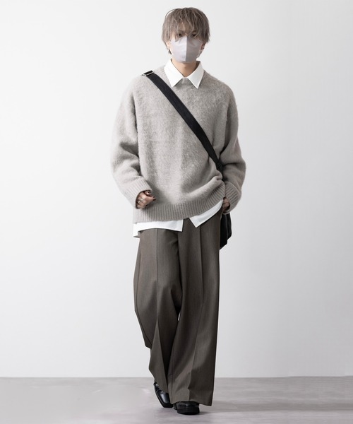 【CLEL】Mohair Blend Shaggy Design Knit/モヘアブレンド シャギーデザインニット（ニット/セーター）｜CLEL（クレイル）