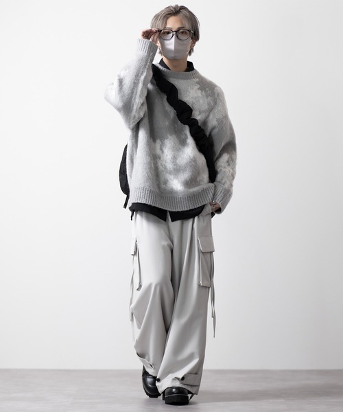 【CLEL】Mohair Blend Shaggy Design Knit/モヘアブレンド シャギーデザインニット（ニット/セーター）｜CLEL（クレイル）