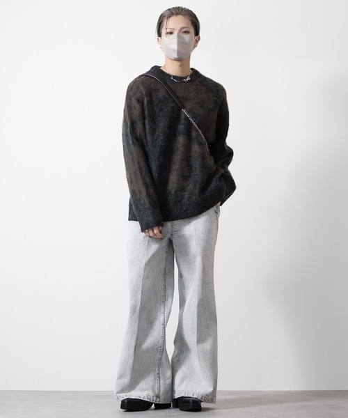 【CLEL】Mohair Blend Shaggy Design Knit/モヘアブレンド シャギーデザインニット（ニット/セーター）｜CLEL（クレイル）