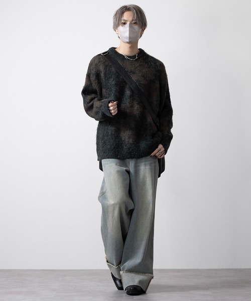 【CLEL】Mohair Blend Shaggy Design Knit/モヘアブレンド シャギーデザインニット（ニット/セーター）｜CLEL（クレイル）