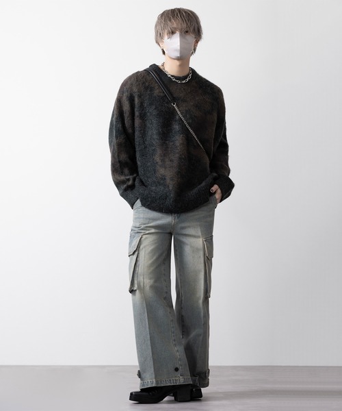 【CLEL】Mohair Blend Shaggy Design Knit/モヘアブレンド シャギーデザインニット（ニット/セーター）｜CLEL（クレイル）