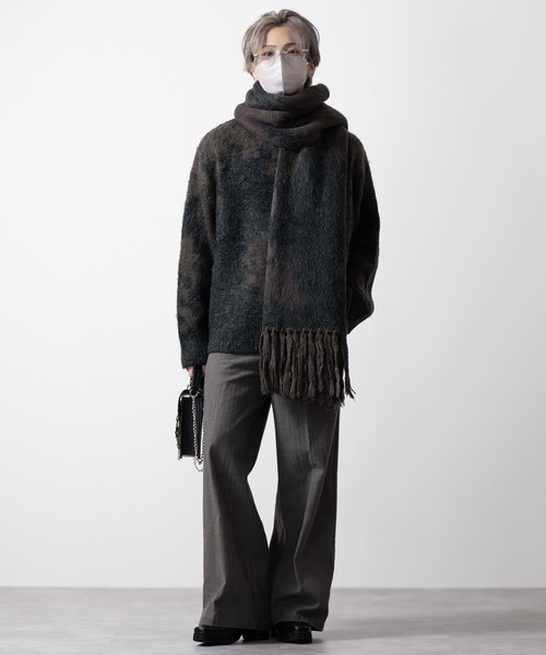 【CLEL】Mohair Blend Shaggy Design Knit/モヘアブレンド シャギーデザインニット（ニット/セーター）｜CLEL（クレイル）