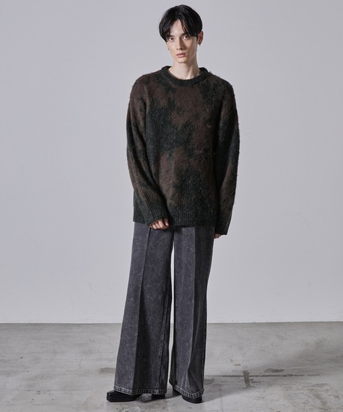 【CLEL】Mohair Blend Shaggy Design Knit/モヘアブレンド シャギーデザインニット（ニット/セーター）｜CLEL（クレイル）