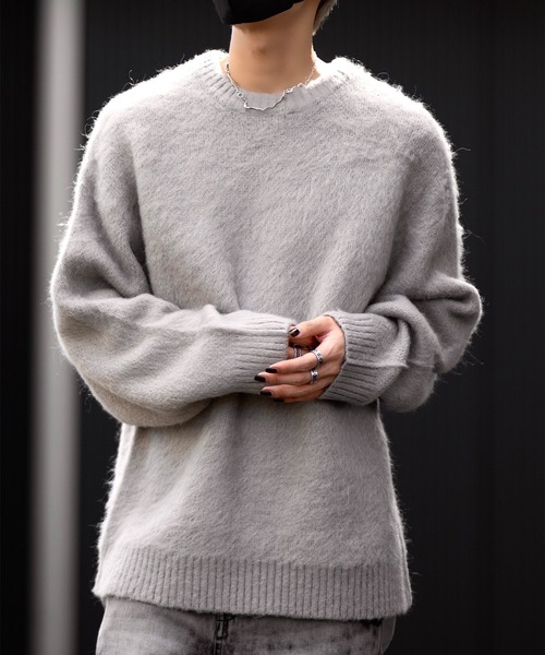 【CLEL】Mohair Blend Shaggy Design Knit/モヘアブレンド シャギーデザインニット（ニット/セーター）｜CLEL（クレイル）