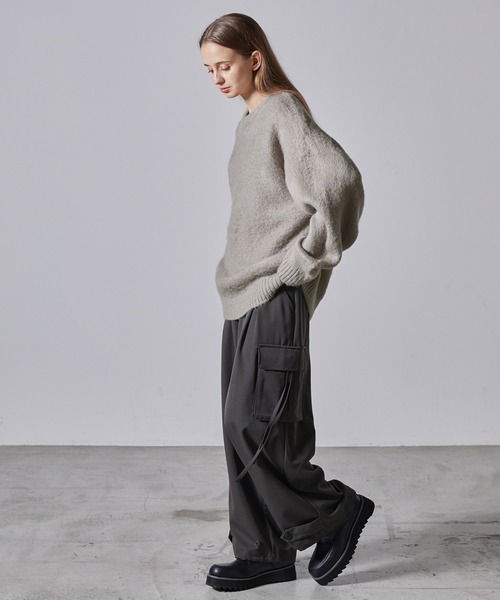 【CLEL】Mohair Blend Shaggy Design Knit/モヘアブレンド シャギーデザインニット（ニット/セーター）｜CLEL（クレイル）