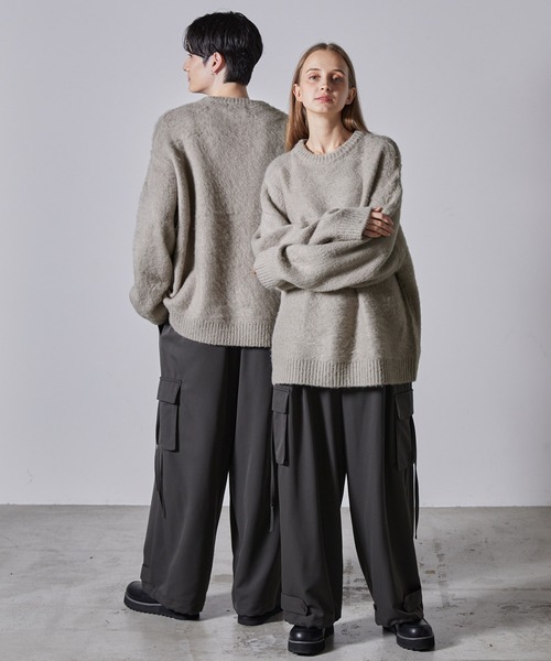 【CLEL】Mohair Blend Shaggy Design Knit/モヘアブレンド シャギーデザインニット（ニット/セーター）｜CLEL（クレイル）