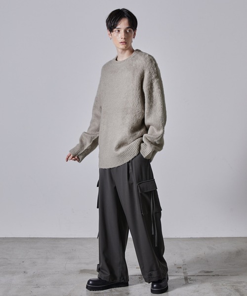 【CLEL】Mohair Blend Shaggy Design Knit/モヘアブレンド シャギーデザインニット（ニット/セーター）｜CLEL（クレイル）