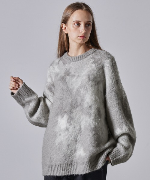 【CLEL】Mohair Blend Shaggy Design Knit/モヘアブレンド シャギーデザインニット（ニット/セーター）｜CLEL（クレイル）